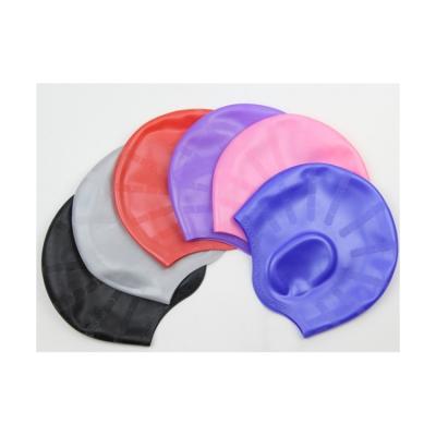 China Customized High Quality Eco-friendly Waterproof Durable Color Ear Cover Protection Latex Swim Hats For Swimming Pool for sale