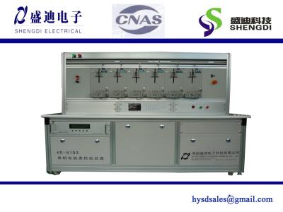 China 6 Position Single Phase Energy Static Meter Test Bench RS485 Communication port 0~100A current for sale