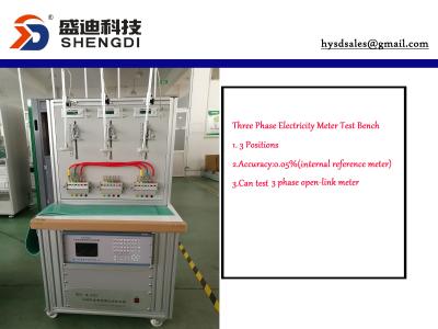 China HS-3303 Three Phase Energy Meter Test Equipment with 3 Position Meter Rack,internal Reference Meter 0.05% Class for sale