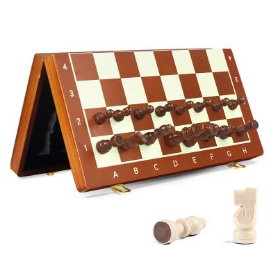 China Chess Board Magnetic High-Grade Wooden Magnetic Checkers Family Board Game Kids Chess International Border for sale