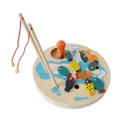 China Wooden Magnetic Fishing Toys Game Alphabet Magnetic Letters Fishing Toy Educational Games Fine Motor Skill Wooden Toys for sale