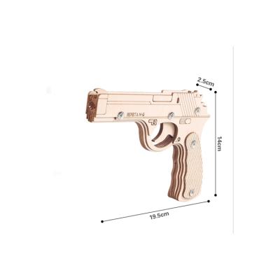 China Manufacturer Direct Selling Children's Indoor Toys Rubber Band Toy Gun Wooden Toy Gun Toy Gun for sale