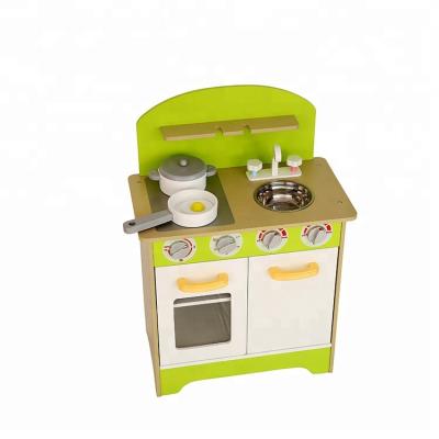 China Educational Environmental Material Modern Design Pretend Kids Wooden Kitchen Set Toy for sale