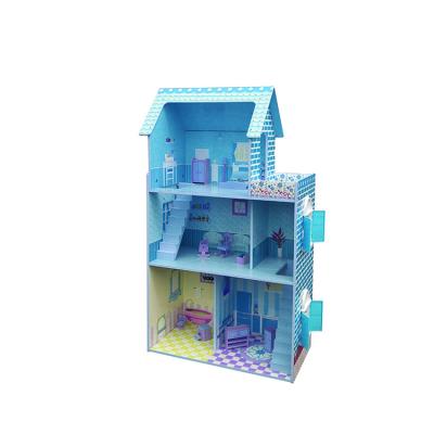 China Eco-friendly handmade high quality wholesale wooden dollhouse for 18 inch dolls for sale