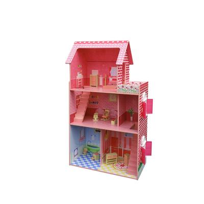 China New Eco-friendly Design Kids Wooden Dollhouse For Girls for sale