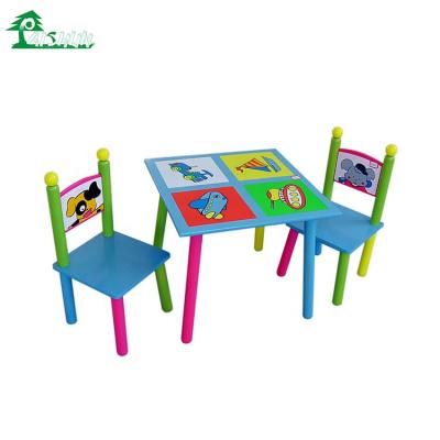 China Environmental Material Wooden Study Kids Bedroom Furniture Kids Table And Chair Set for sale