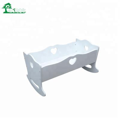 China Wholesale Kids Toy American Girl Mini Baby Wooden Doll Bed Environmental Materials for sale