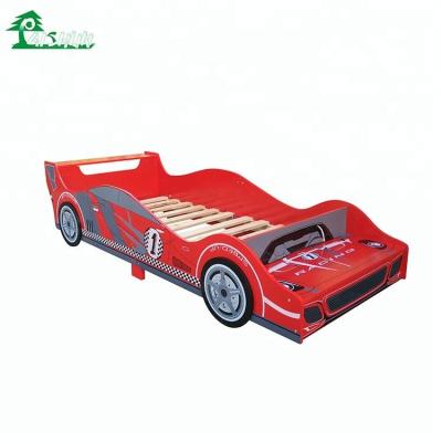 China Kindergarten Adjustable Room Red Wooden Car (Other) Train Unique Boys Bed For Children for sale