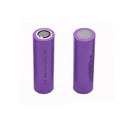 China toys lipo battery 3.7v 5000mah 5ah 21700 Li ion rechargeable battery cell battery lithium for home EV application for sale