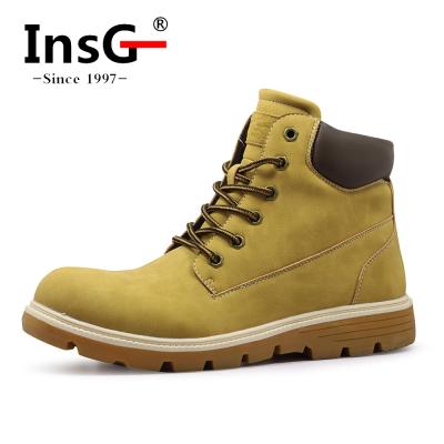 China Good Quality Round Logo Men Safety Shoes Fashion Customized Working Boots for sale