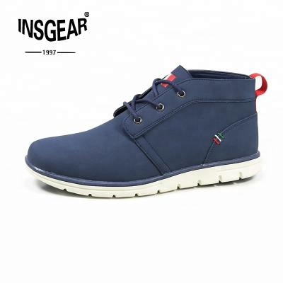 China Wholesale Navy Logo Men Ankle Casual Shoes Custom Made EVA Sole Working Boots Anti-odor for sale