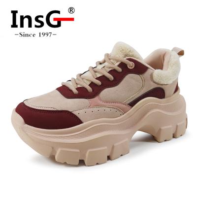 China Height Increasing Fashion Chunky Sneakers Women's New InsG Winter Style Increasing Ladies Casual Shoes Height for sale