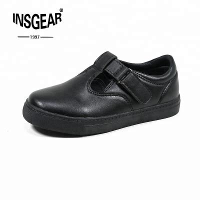 China Flat InsG Trending Products Children Black Leather School Shoes , Wholesale Kid Boys School Shoes for sale