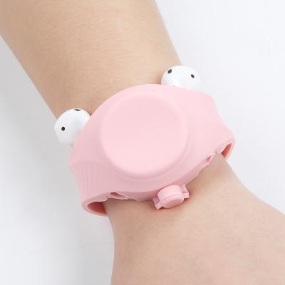 China New Eco-Friendly Wholesale Custom Wristband Dispenser Creative Portable Silicone Hand Sanitizer Wristband Comes With Earphone Jack for sale