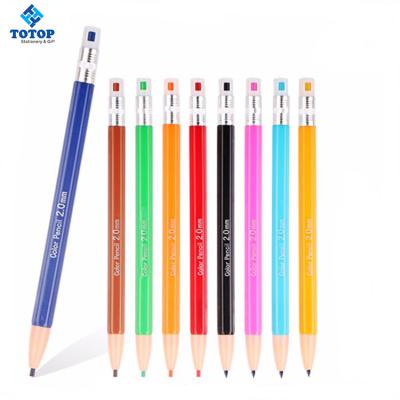 China Promotional Custom Design 2.0mm Promotional Plastic Mechanical Color Color Pencil Set With Pencil Sharpener for sale