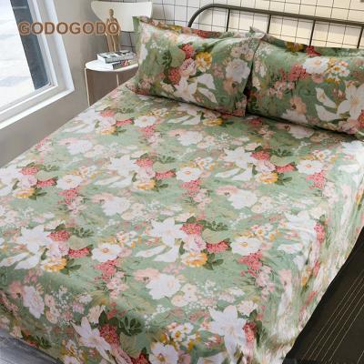 China Newest Design 100% Cotton Linen Disposable Home Textile Flower Printed Bedding Set Plain Quilt Duvet Cover Comforter For Hotel Linen for sale