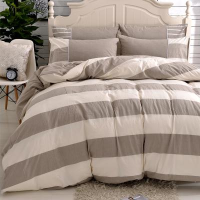 China Chinese Supplier Disposable Washed Line Home Bedding 100%Cotton Bed Set for sale