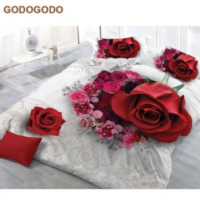 China Warm And Comfortable Disposable High Quality Kids Like Polyester King Size 3D Digital Printed Custom Bedding Set for sale