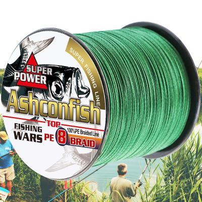 China Super Strength 8 Fishing Line Strands 8 1000M Strong Japan Line Multifilament PE Braided Line for sale