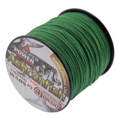 China Super Strength Big Running Fast Delivery 4 Strands 300 Meters 0.1-0.55mm 6--100 Pound Pe Braid Fishing Line for sale