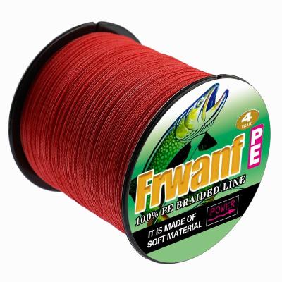 China Super Strength Factory Wholesale 4 Strands Fishing Line 300M Threads PE Braided Fishing Line for sale