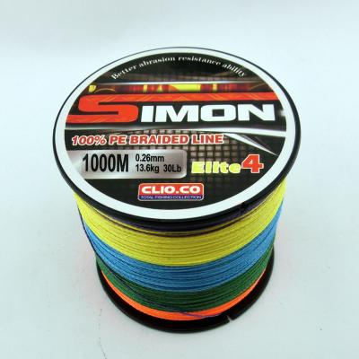 China Super Strength 4 Strands 1000M PE Braided Fishing Line Line 6-120LB Fishing Tackle for sale