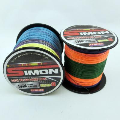 China Antifriction/Antiseptic 8 Strands 100% PE Braided Fishing Line With Super Strength 6-300LB Japan Multi Color Fishing Line for sale