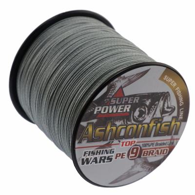 China Antifriction / Antiseptic 9 Strands Super Strength 15-310lb PE Braided Fishing Line At 500m for sale