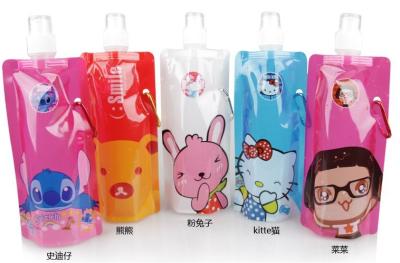 China Custom plastic standing squeeze pouch with corner spout , Printing pouch for sale