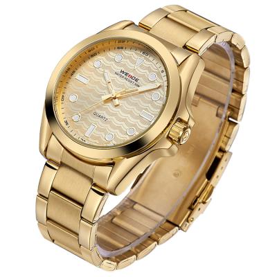 China WEIDE WH802 Alarm Fashion Watch Business Gold Plated Quartz Analog Minimalist Men Watches Wrist Wholesale for sale