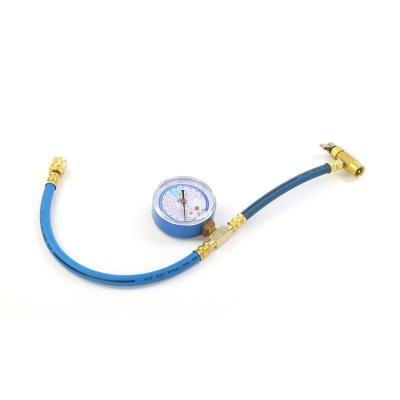 China Refrigeration Tools Pressure Gauge Charging Cable Hose With Valve Gauge For Nitrogen - for sale