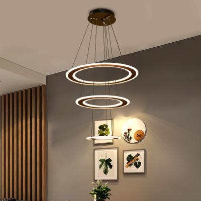 China Beautiful Classic Simple Modern Hanging Chandelier Lamp Indoor Bedroom Decoration LED Aluminum Acrylic Light Iron for sale