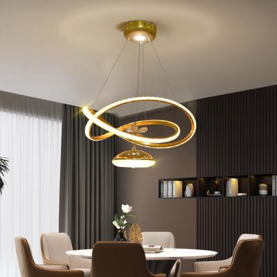 China Beautiful China Aluminum Iron Bedroom Modern Home Indoor Acrylic Kitchen LED Chandelier Pendant Light for sale