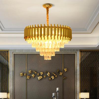 China Beautiful Large Customized Crystal Hanging Modern Luxury Chandelier Pendant Light for Home for sale