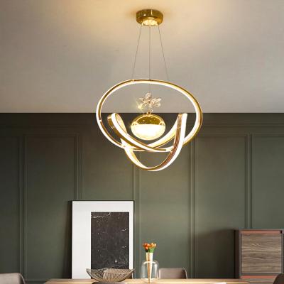 China Beautiful New Design Luxury Iron Light Bedroom Pendant Lamp Modern Led Chandelier for sale