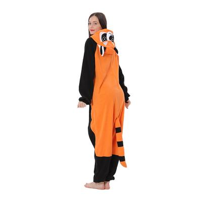 China Black fox QUICK DRY large adult animal cosplay costume one piece one piece pajamas home use one piece pajamas for sale