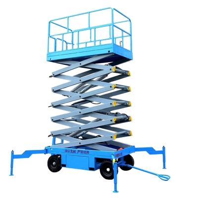 China Hotels 10m Store To Use Mini Hydraulic Mobile Scissor Lifts Mobile Hydraulic Scissor Lift for sale