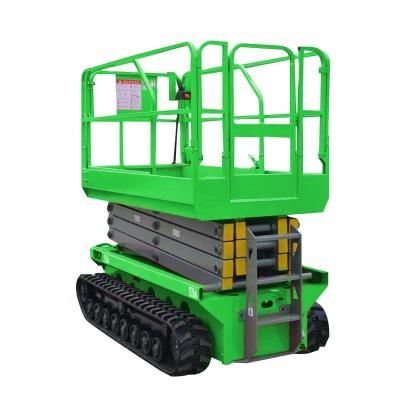 China Hotels Track Crawler Electric Scissor Lift Man Lift Diesel Tracked Scissor Lift Platform for sale