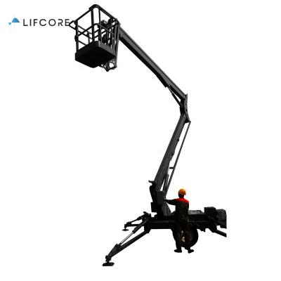 China Convenience 10m 45m Easy Operation Safety Aerial Work Platform Towable Articulated Boom Lift with Diesel Electric Battery Power for sale