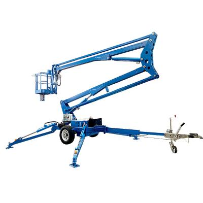 China Convenience 12m Safety Easy Operation Small Man Hydraulic Electric Lift Machine Mini Articulating Boom Lift for sale