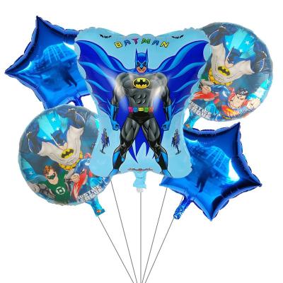 China Theme Party Decoration Superhero Foil Balloon Boy Birthday Favor Theme Party Decoration Cartoon Character Balloons for sale