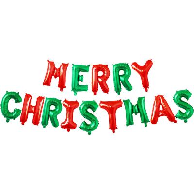 China Foil Merry Christmas Happy New Year Letter Balloon 16inches Letter Alphabet Balloon Banner for sale