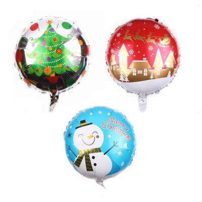 China Theme Party Decoration 18inches Round Christmas Balloons Round Balloon For Christmas for sale