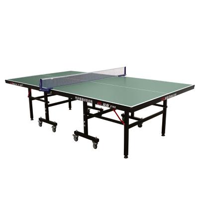 China Table-tennis TABLE Indoor Fish Double Stander Household Foldable Mobile Ping Pong Table for sale