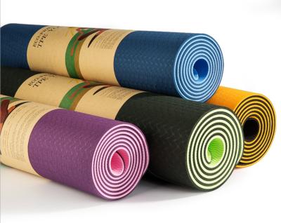 China Hotest No-slip Yoga Mat 6mm Tape Sport Eco-friendly Yoga Mat For Fitness Pilates Gymnastics for sale