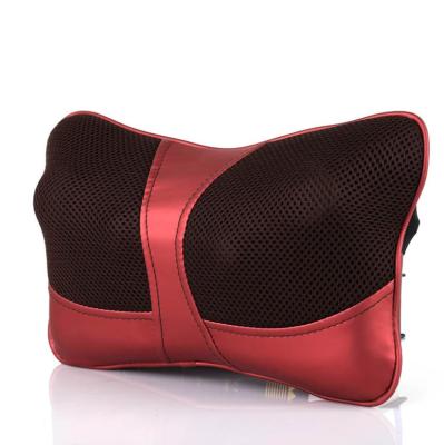 China Home Body Heating Warm Infrared Dual Use Car Neck Massage Pillow Cushion Seat Body Massager for sale