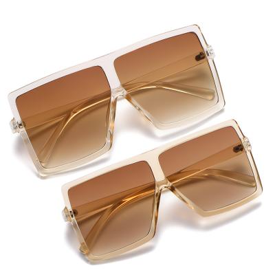 China Mommy and Me Wholesale Square Oversized Glasses Mom Kids Sunglasses for sale