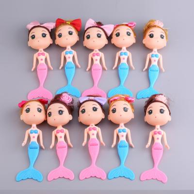 China Amazing Toy Mini Doll For Girls Birthday Cake Cartoon Collectible Model Toy Hot Sale Princess Mermaid for sale