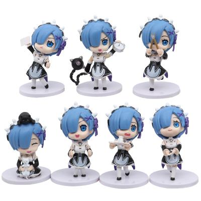 China Cartoon Toy 7 Styles About 10cm Rem PVC Anime Resin Model Toy Anime Hot Cute Zero Action Numbers for sale