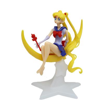 China TOY Yueqili Brand Pretty Soldier Sailor Moon Cosplay Cartoon Collectible Toys Statue Anime PVC Figure for sale